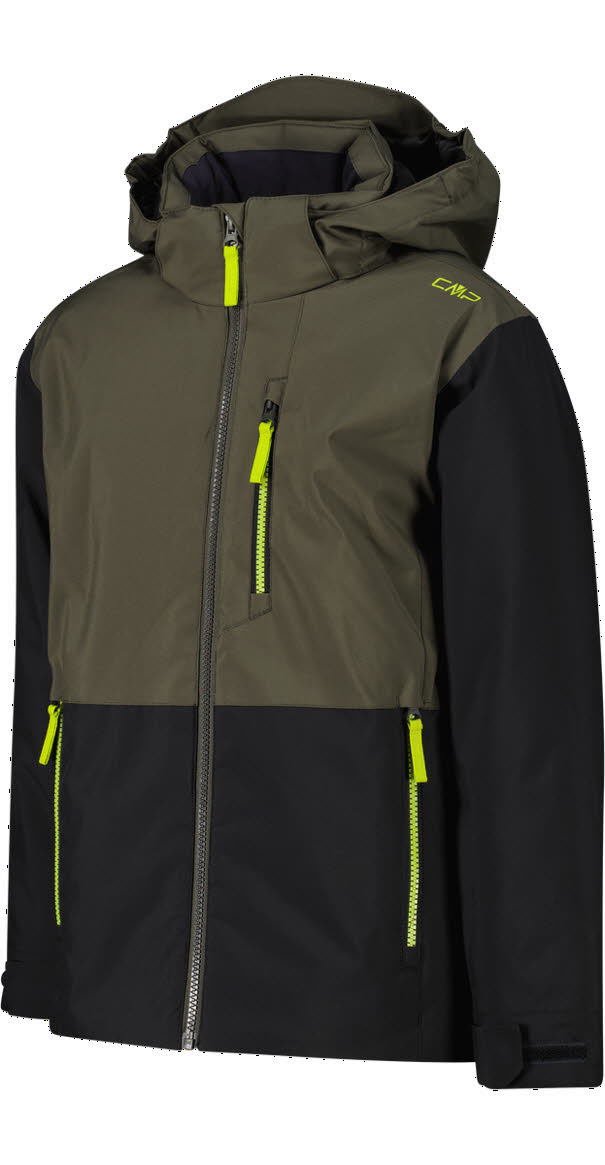 COMPAGNOLO JU JACKET SNAPS HOOD Jungen Ski-/Snowboardjacke olive