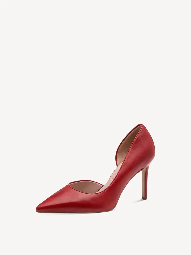 Tamaris Lederpumps Damen rot
