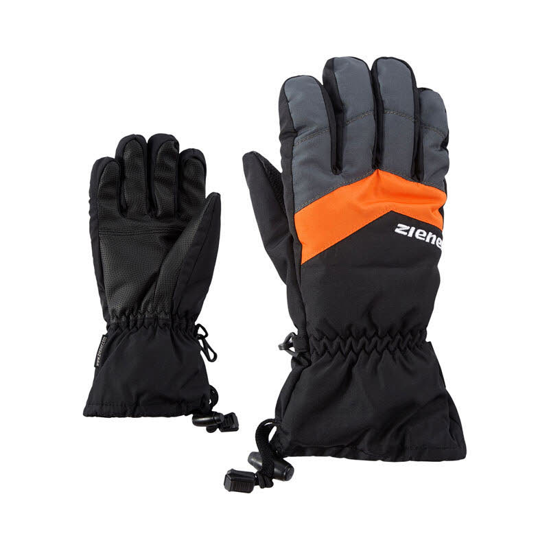 Ziener LETT-Z AS® glove junior Kinder Skihandschuhe Snowboardhandschuhe schwarz/grau