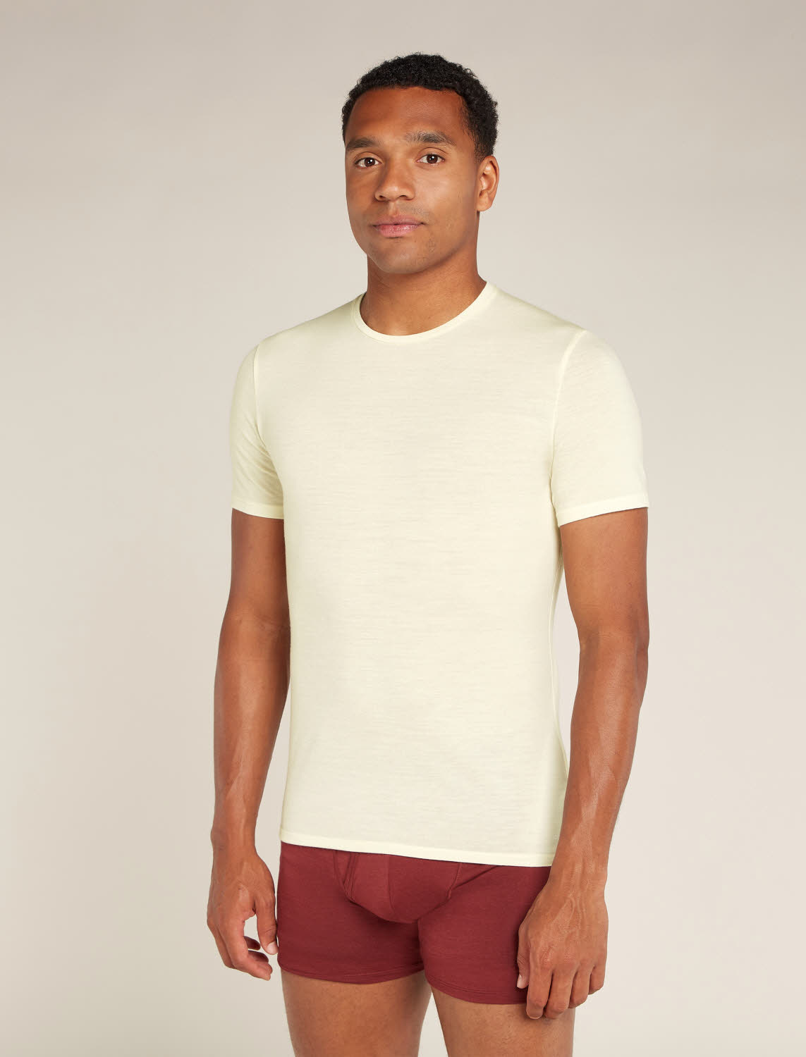 Icebreaker M Anatomica SS Crewe Herren Funktionsunterwäsche Baselayer weiß