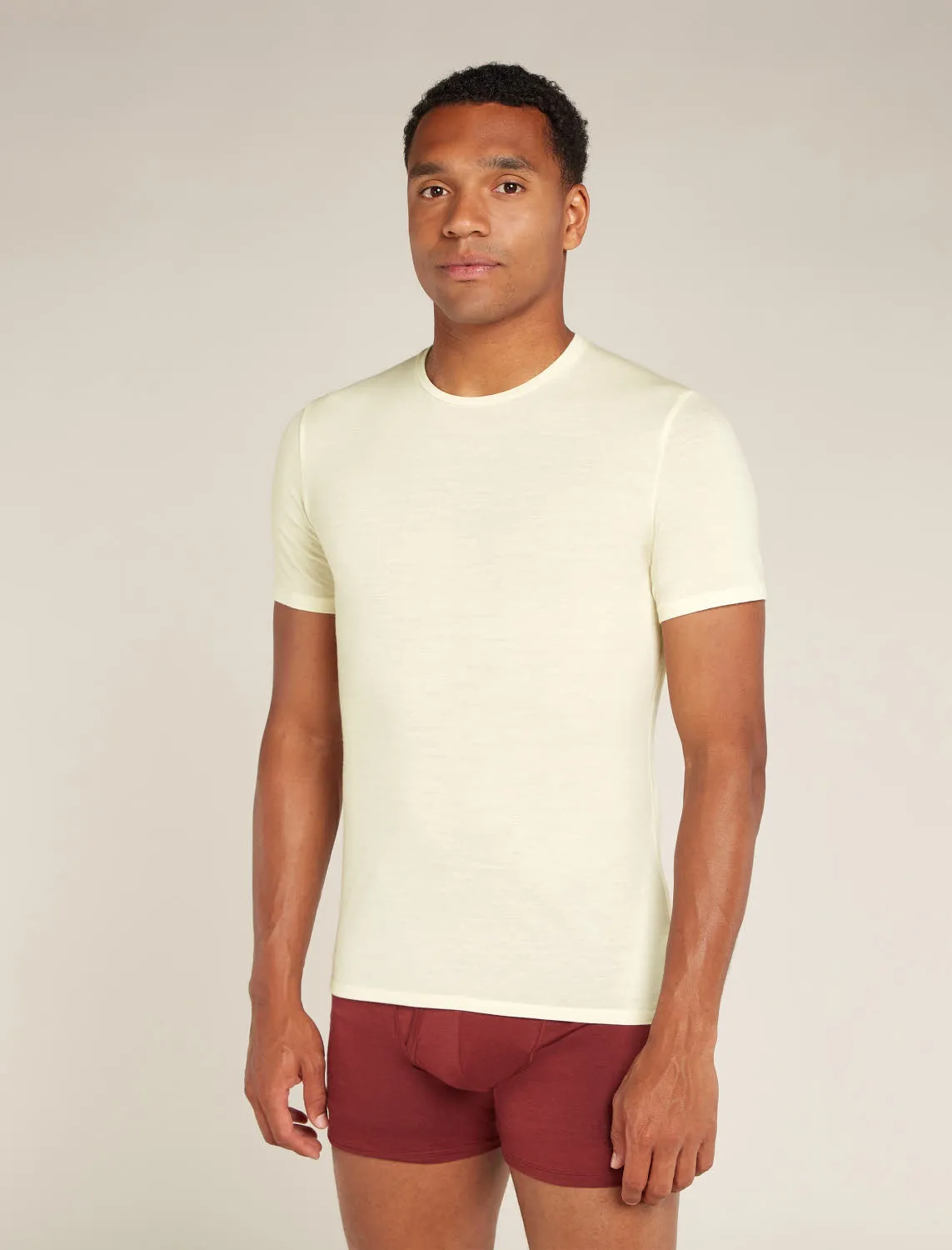 Icebreaker M Anatomica SS Crewe Herren Funktionsunterwäsche Baselayer weiß
