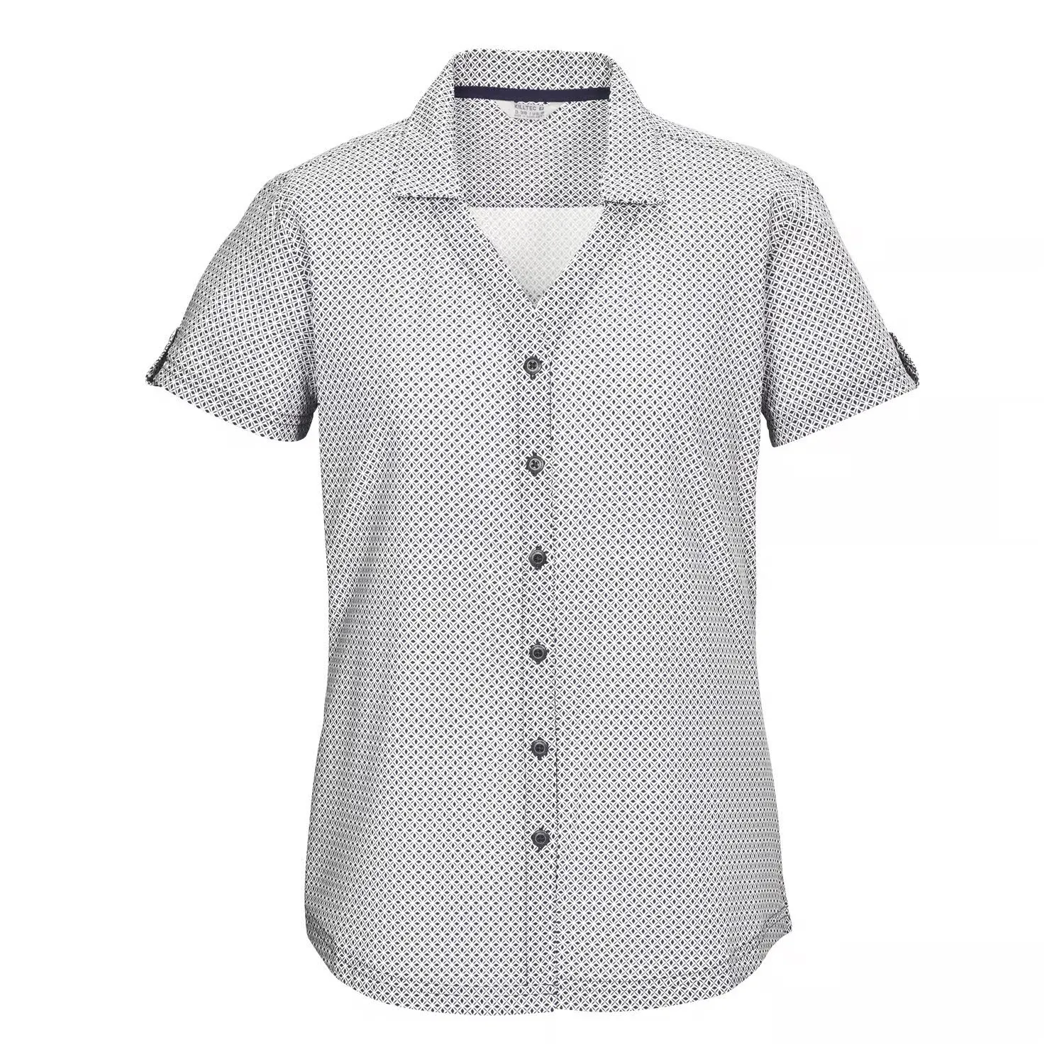 Killtec KOS 46 WMN WVN SHRT Hemd Bluse Kurzarm Damen dunkelblau