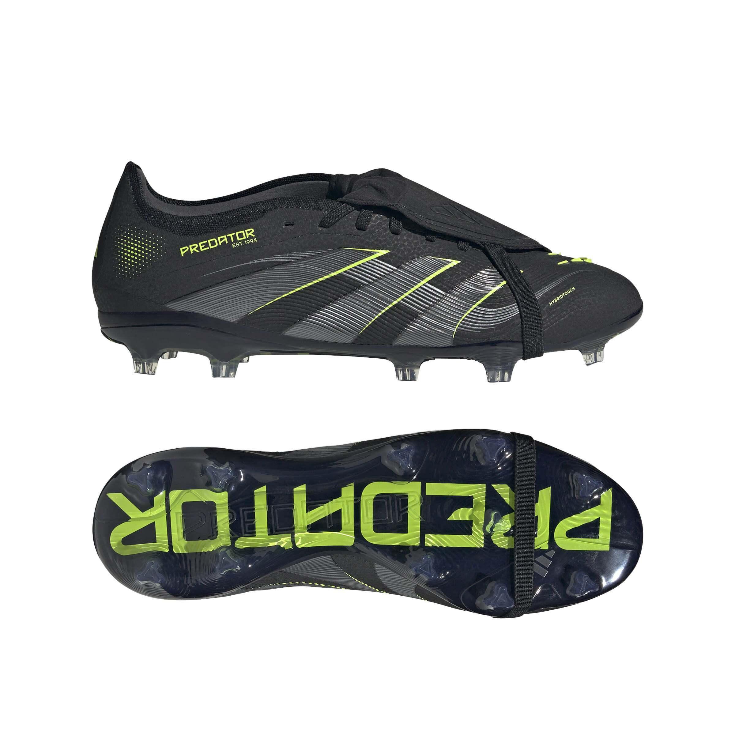 adidas PREDATOR PRO FT FG Unisex Fußballschuhe Stollenschuhe cblack/carbon/luclem