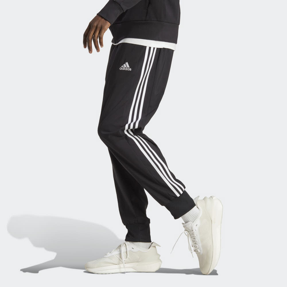 adidas AEROREADY Essentials Tapered Cuff Woven 3-Streifen Herren Jogginghose Sporthose schwarz