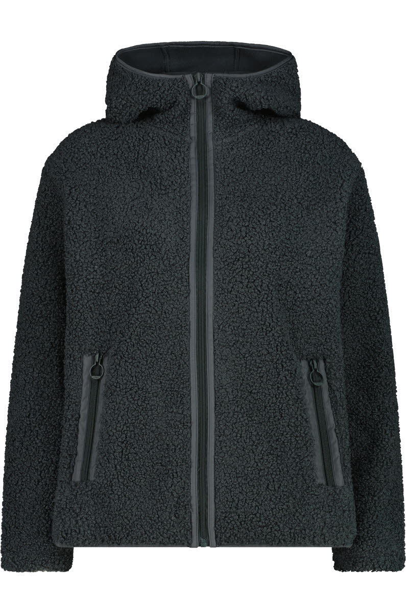 CMP WOMAN JACKET FIX HOOD Damen Fleecejacke Kapuzenjacke jungle