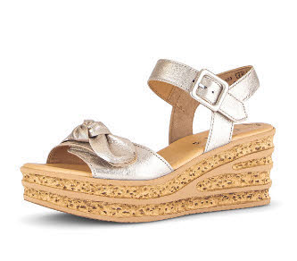 Gabor Damen Sandale Keilsandalette gold