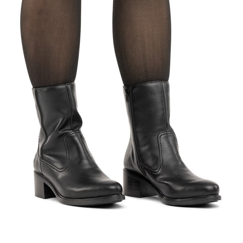 Rieker Stiefelette Slipper Freizeitschuh Damen schwarz