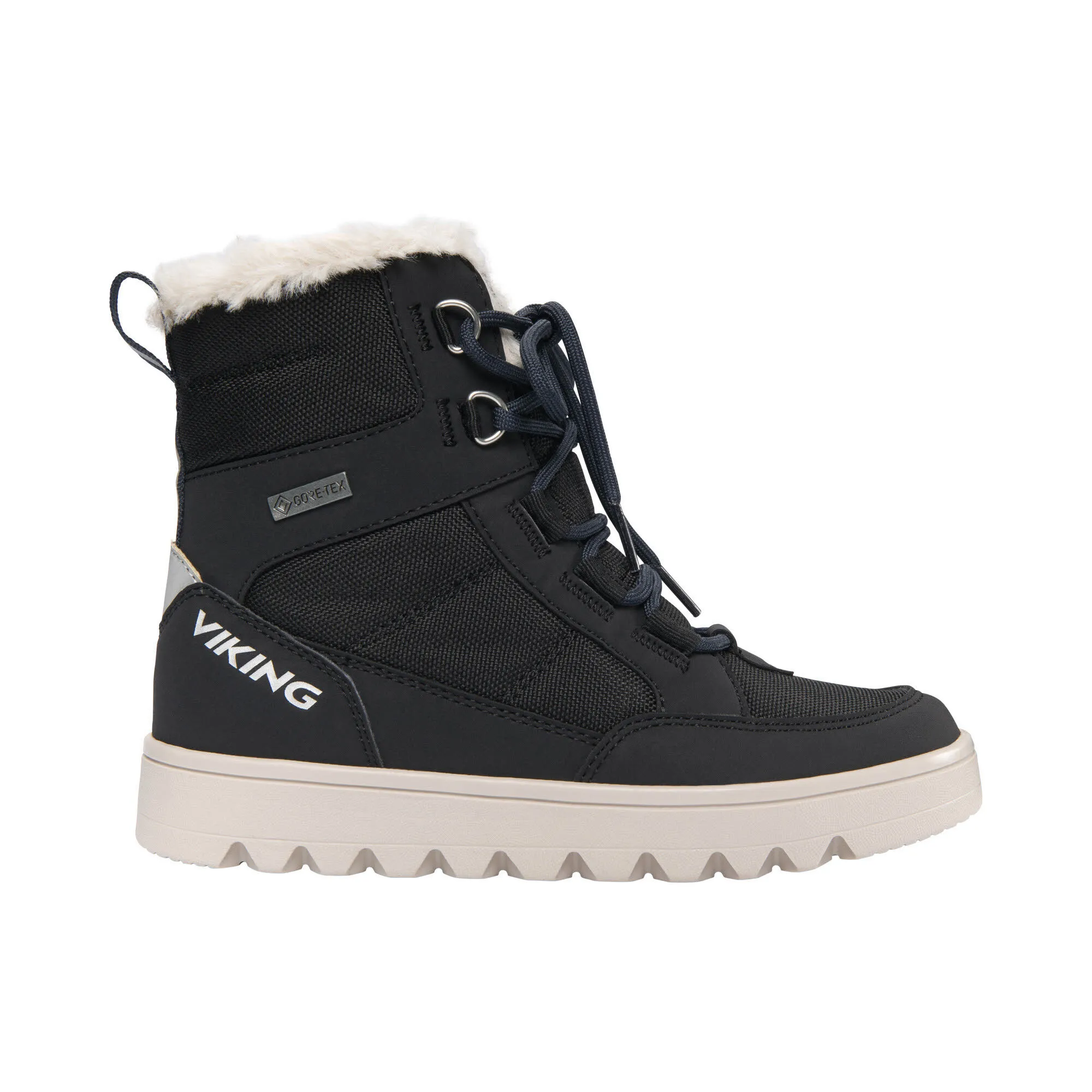 Viking Fleek Warm GTX Zip Jr Black Zip Stiefeletten Jungen schwarz
