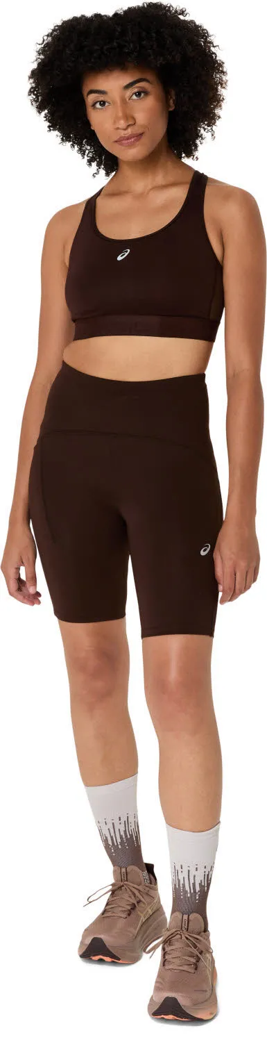 Asics ROAD COMPRESSION BRA Damen Sport-BH Sports-Bra coffee