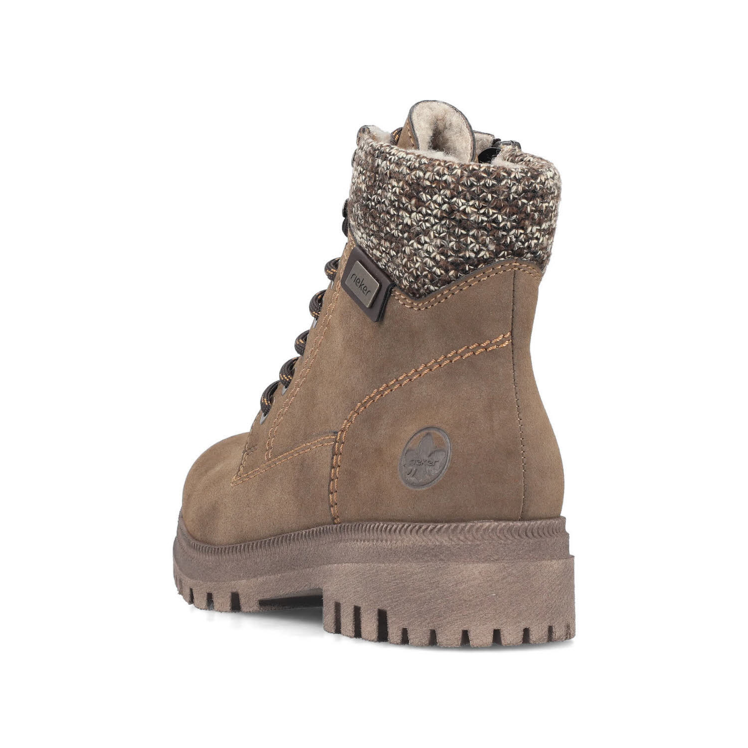 Rieker HWK Damen Stiefel Damen Schnürstiefel Winterstiefel braun