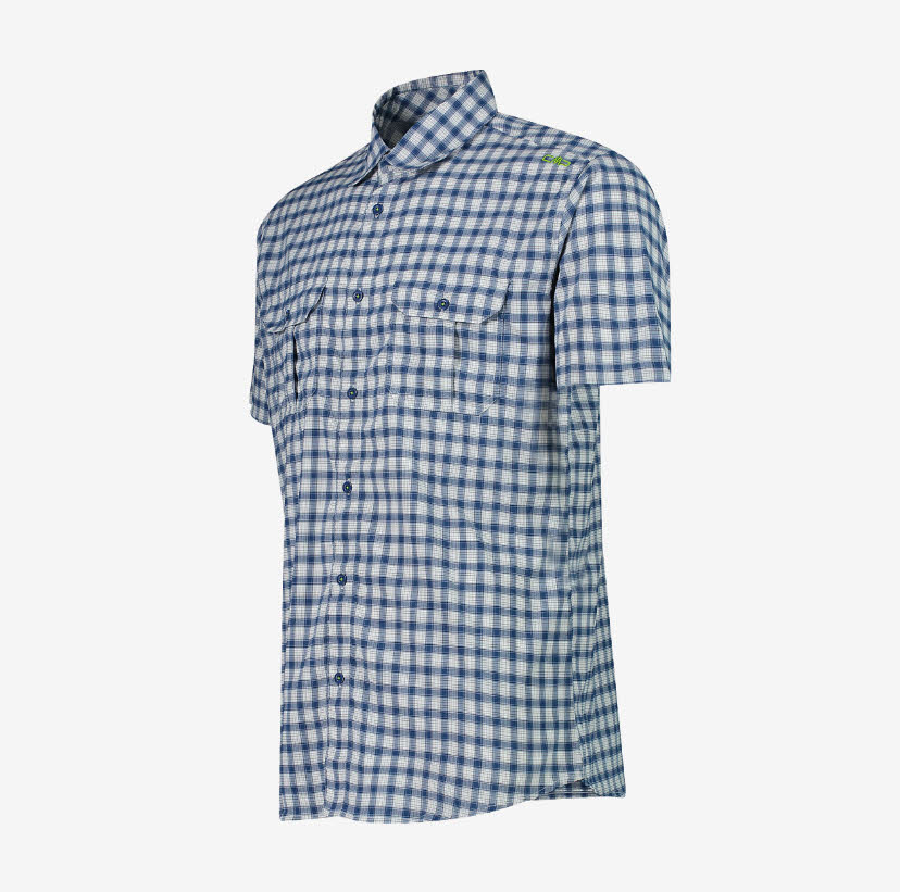 CMP Kurzarmhemd Herren Wanderhemd Outdoorhemd blau