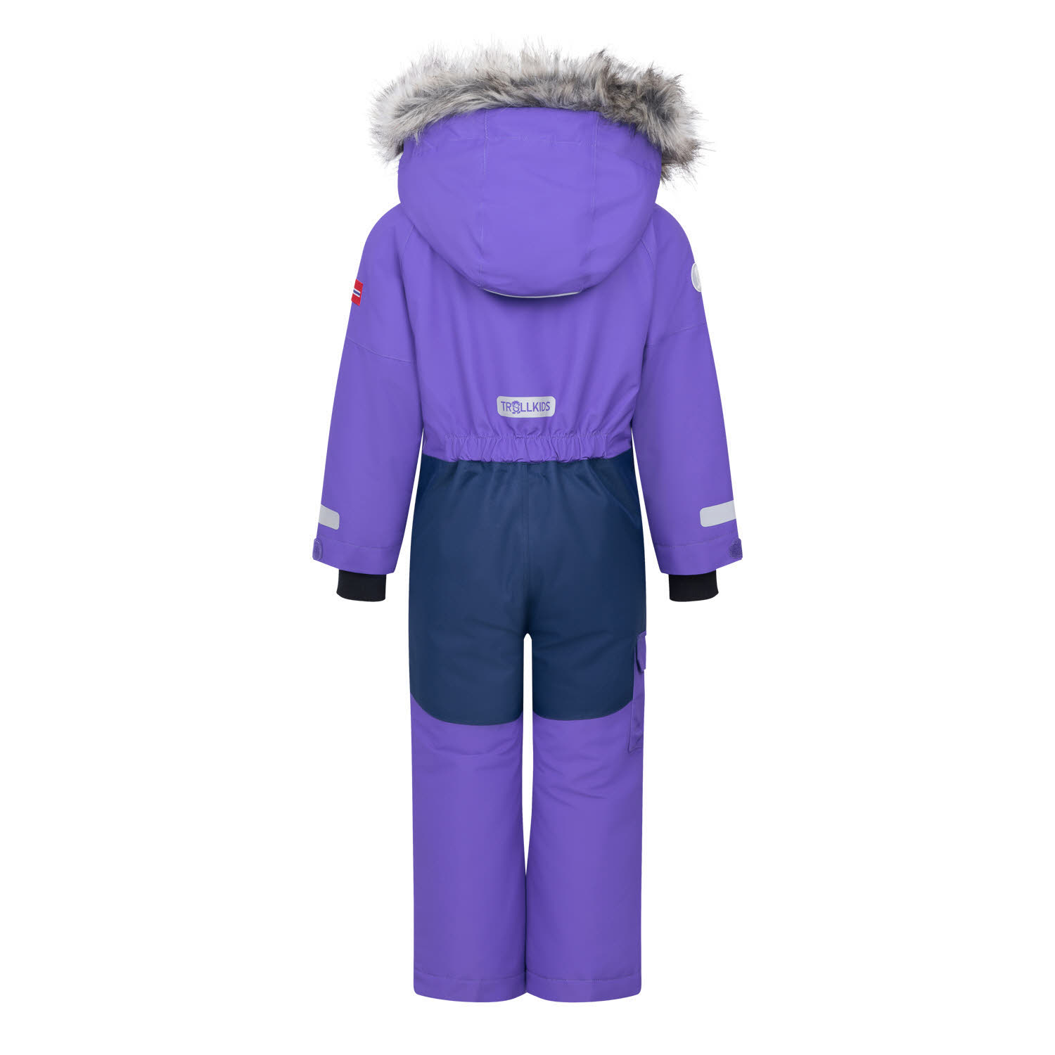 Trollkids Kids Kirkenes Snowsuit Mädchen Kinder Overall Schneeanzug mit Kapuze lila