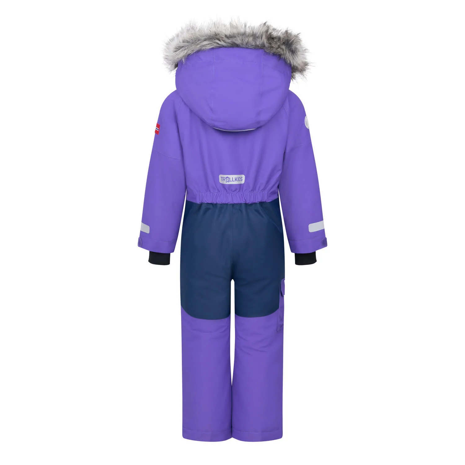 Trollkids Kids Kirkenes Snowsuit Mädchen Kinder Overall Schneeanzug mit Kapuze lila