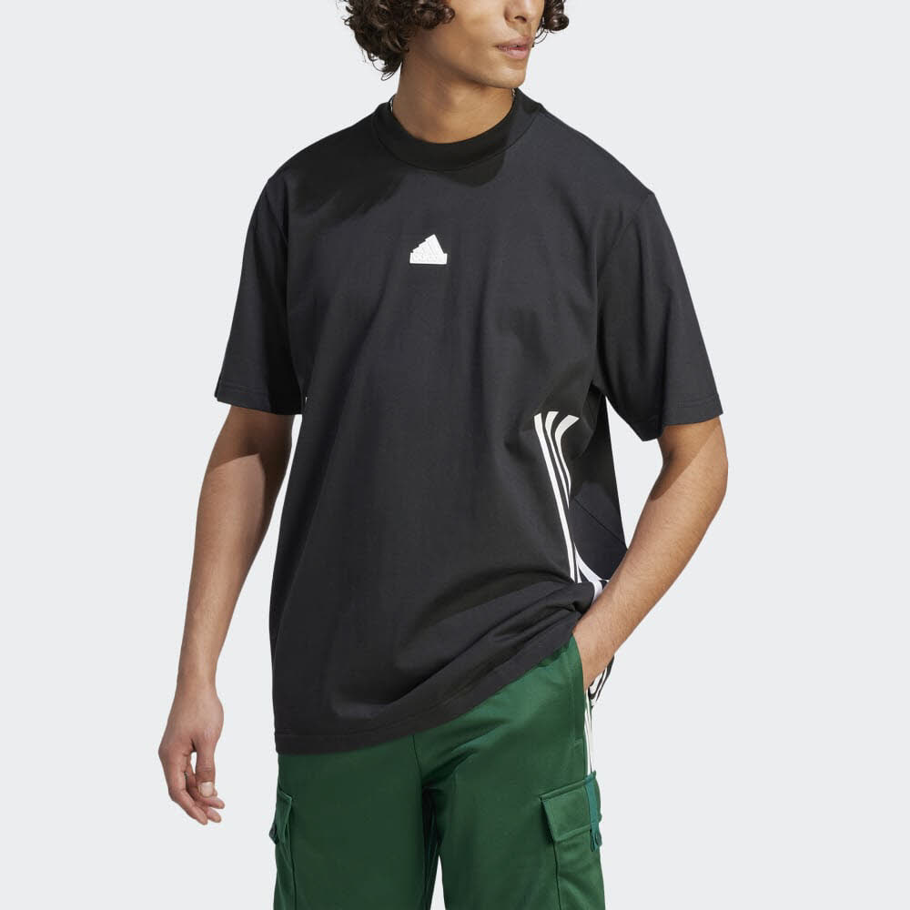 adidas FUTURE ICONS 3-STREIFEN Herren T-Shirt schwarz