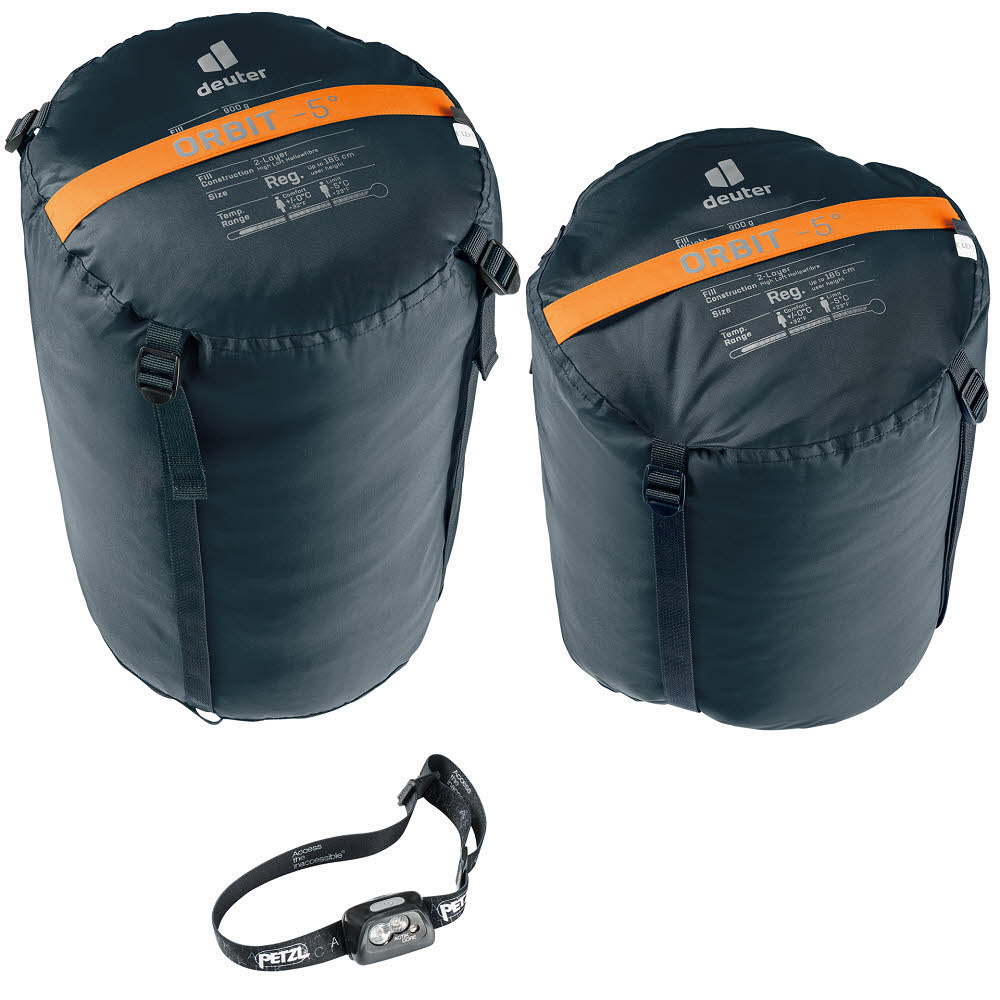 Deuter Orbit -5° Unisex Kunstfaserschlafsack Schlafsack Camping Zeltausrüstung chestnut/ink