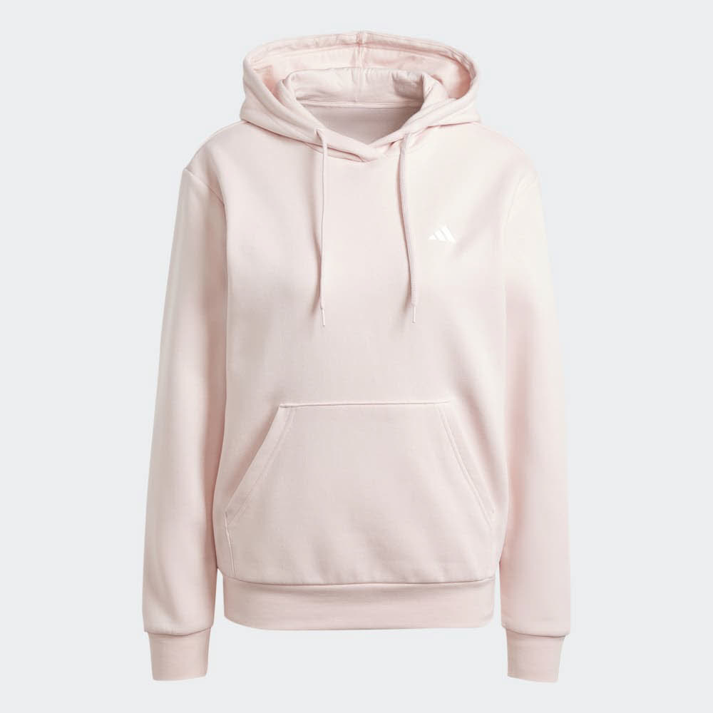 adidas ESSENTIALS SMALL LOGO FEEL COZY Damen Hoodie Kapuzenpullover rosa