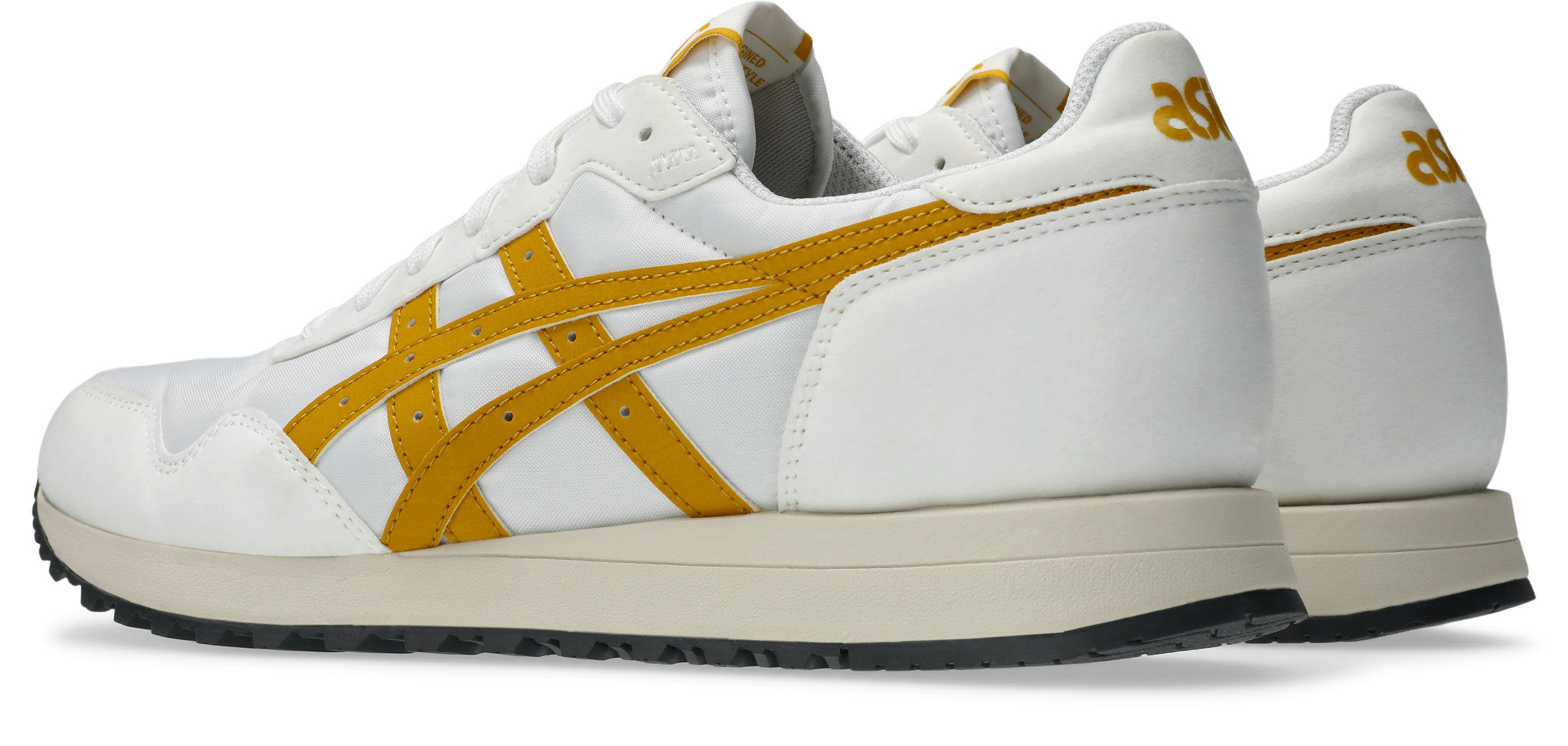 Asics TIGER RUNNER II Damen Freizeitschuhe Sneaker Low sportlich white/hornet