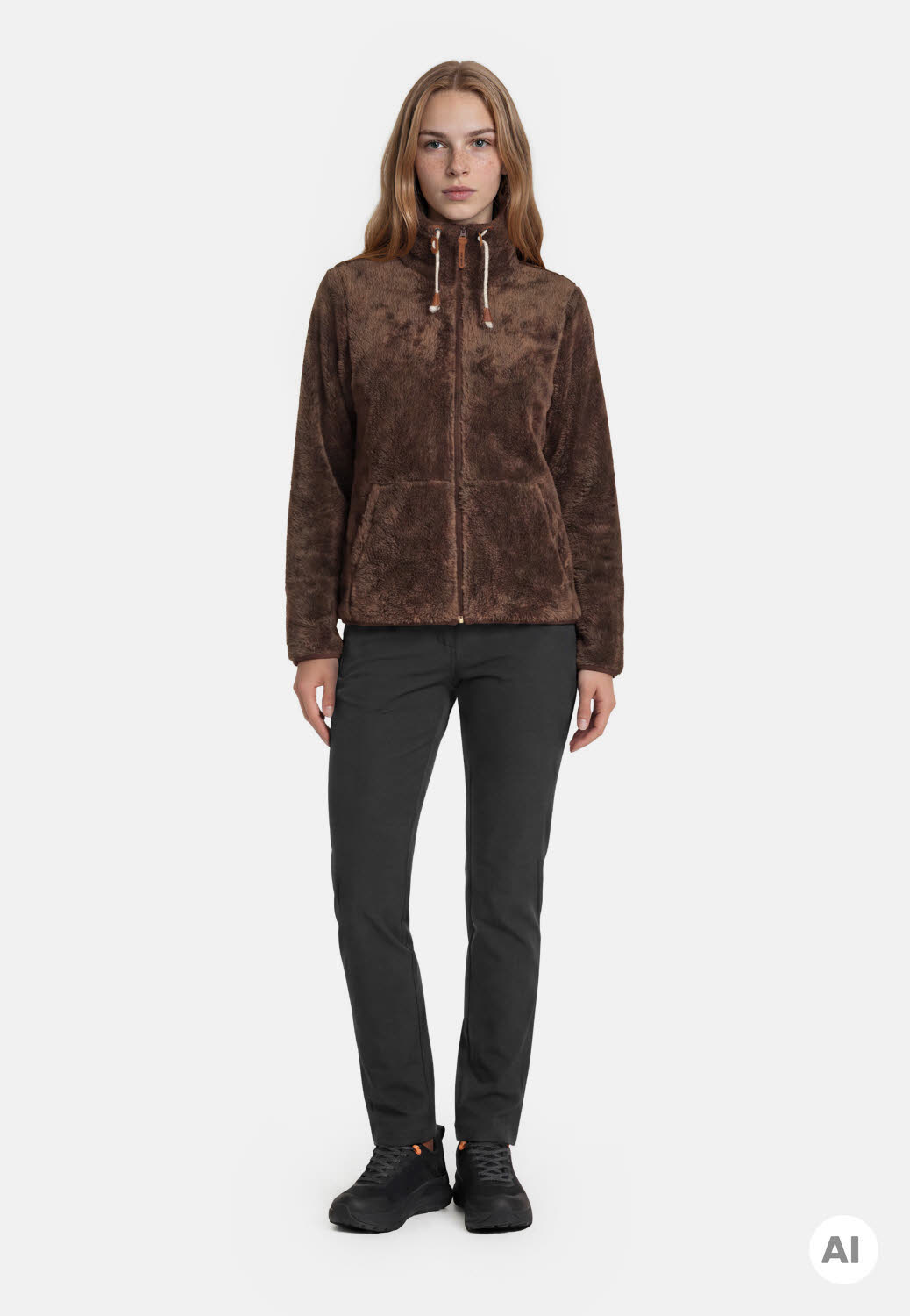 ICEPEAK DA ICEPEAK COLONY Fleecejacke Damen chocolate brown