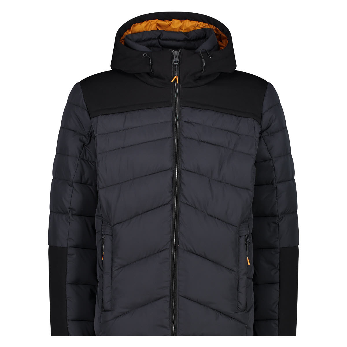 CMP Herren Kapuzenjacke Freizeitjacke Daunenjacke anthrazit dunkelgrau
