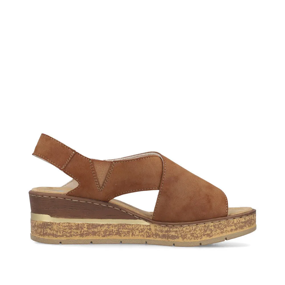 Rieker FSK Damen Sandalen Keilsandaletten braun
