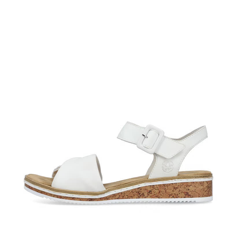 Rieker Damen Keilsandaletten weiß