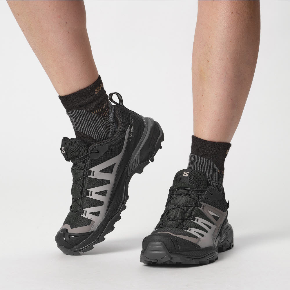 Salomon X ULTRA 360 GTX W Damen Wanderschuhe Trekkingschuhe Low schwarz