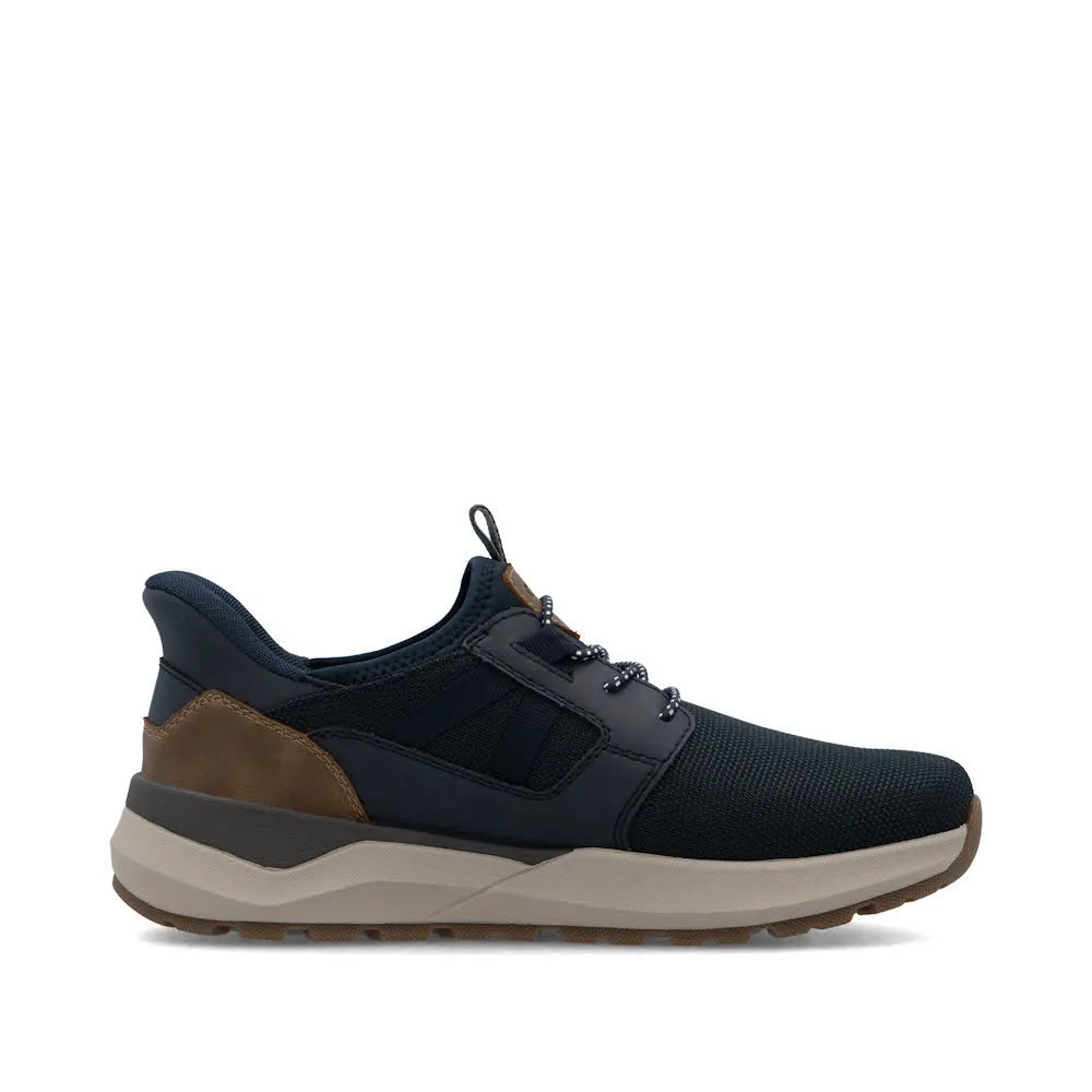 Rieker Slipper Herren Sneaker Freizeitschuhe blau