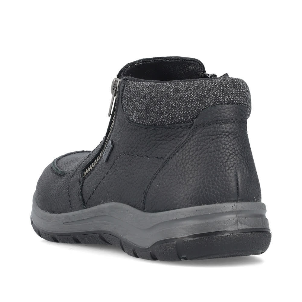 Rieker Kurzstiefel Herren Freizeitstiefel Slipper gefüttert schwarz