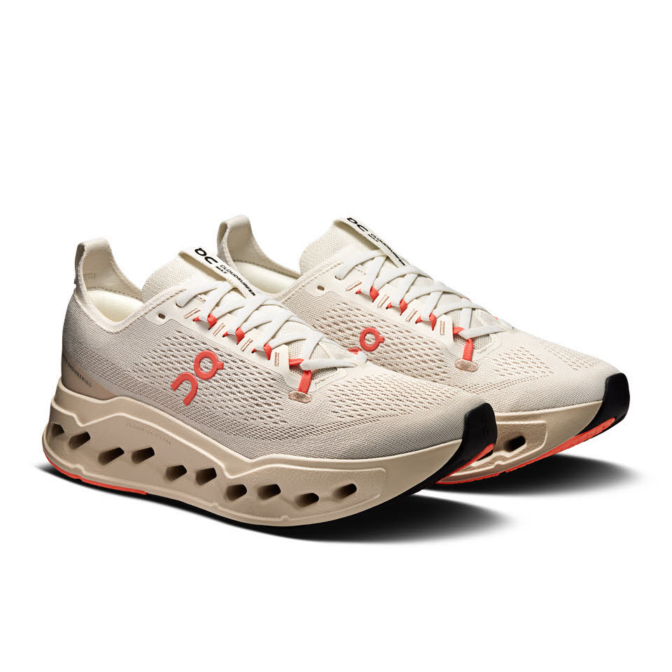 ON CLOUDSURFER MAX Damen Laufschuhe Joggingschuhe ivory/salmon