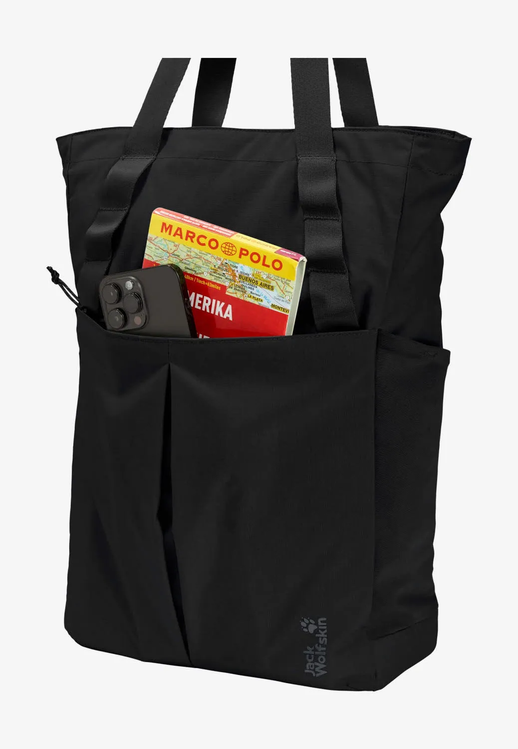 Jack Wolfskin ZOYA 2IN1 TOTE Damen Alltagstasche Umhängetasche schwarz