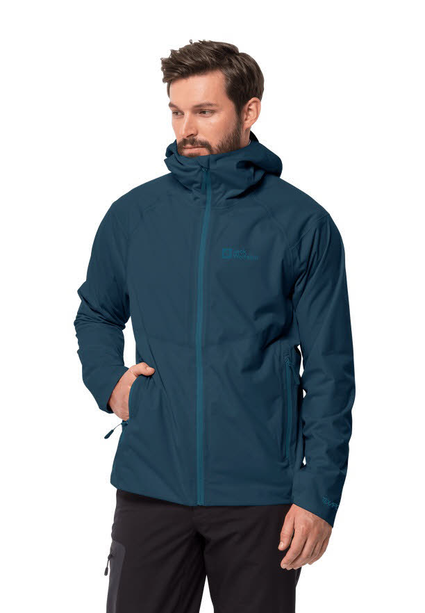 Jack Wolfskin Emberberg 3L Jkt Herren Regenjacke blau