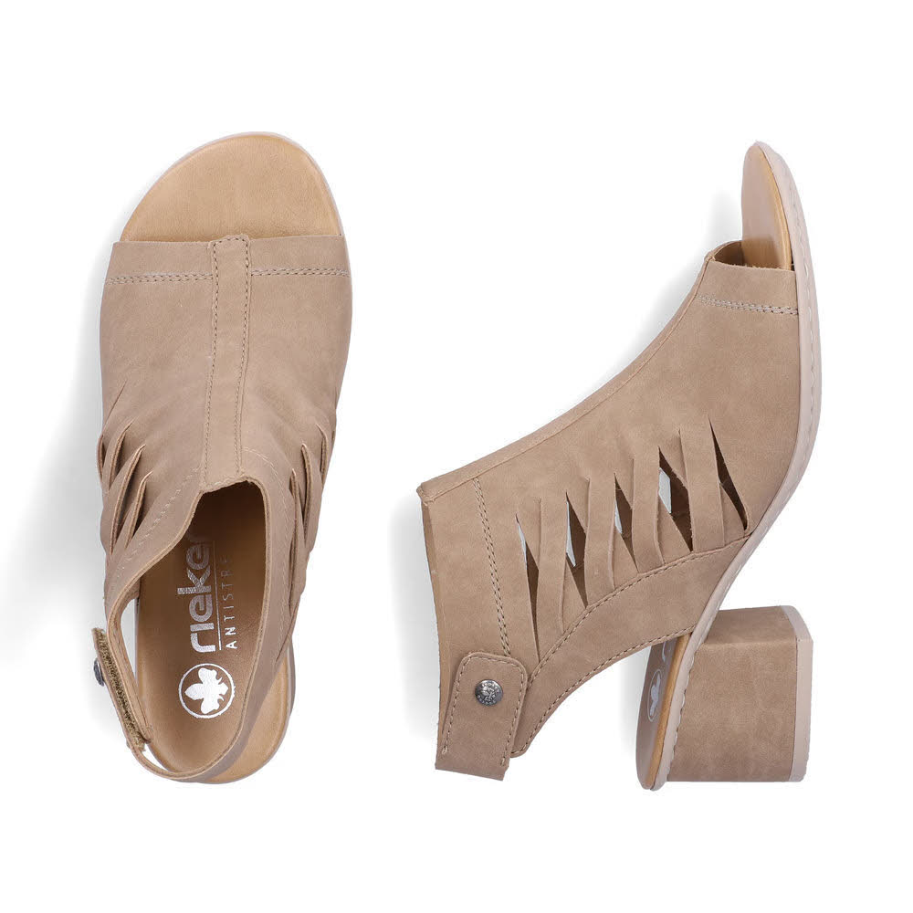 Rieker FSK Damen Sandalen Sandaletten beige