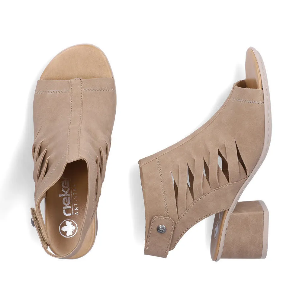 Rieker FSK Damen Sandalen Sandaletten beige