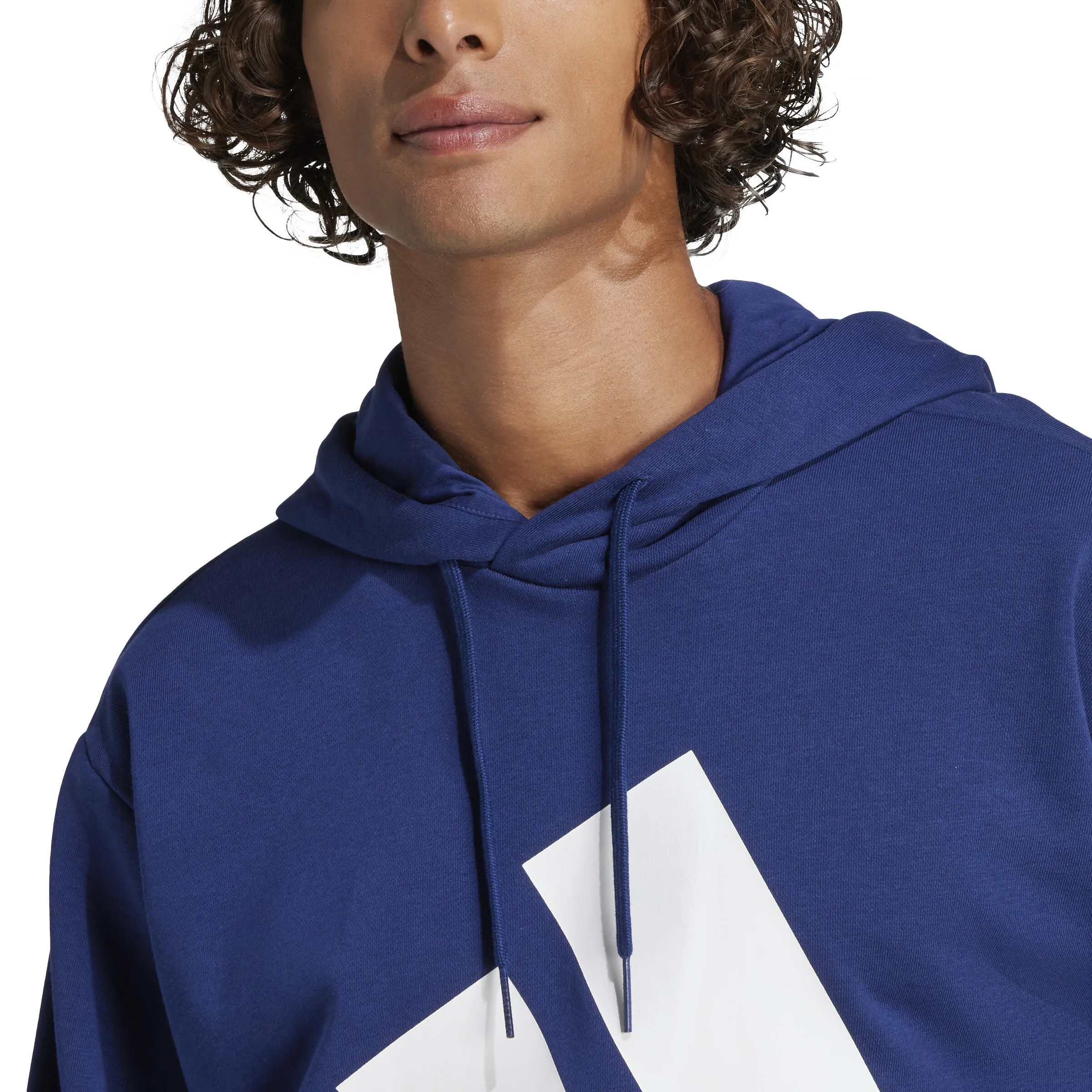 adidas Essentials Big Logo French Terry Hoodie Kapuzenpullover Herren dunkelblau