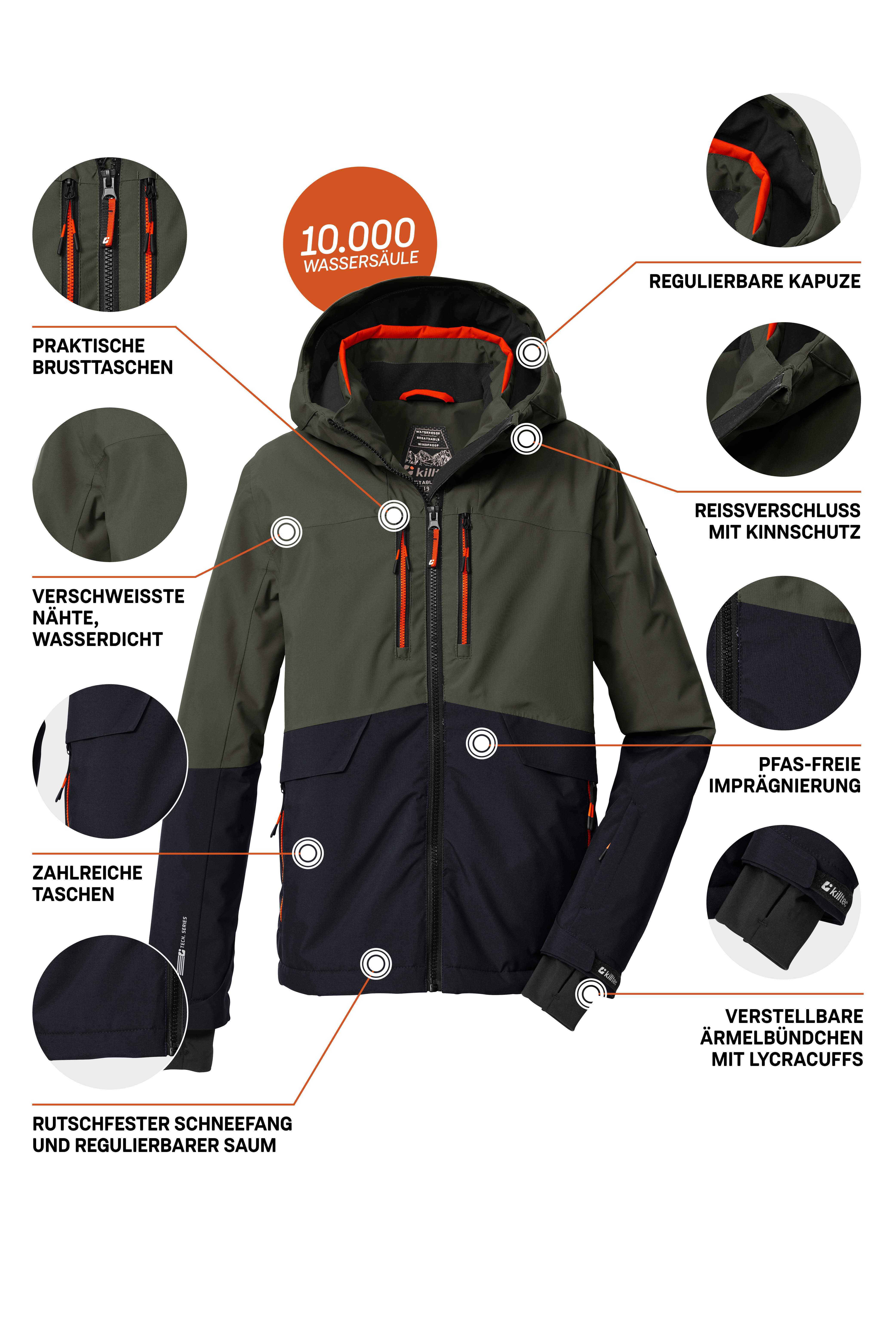Killtec Skijacke Winterjacke Jungen grün