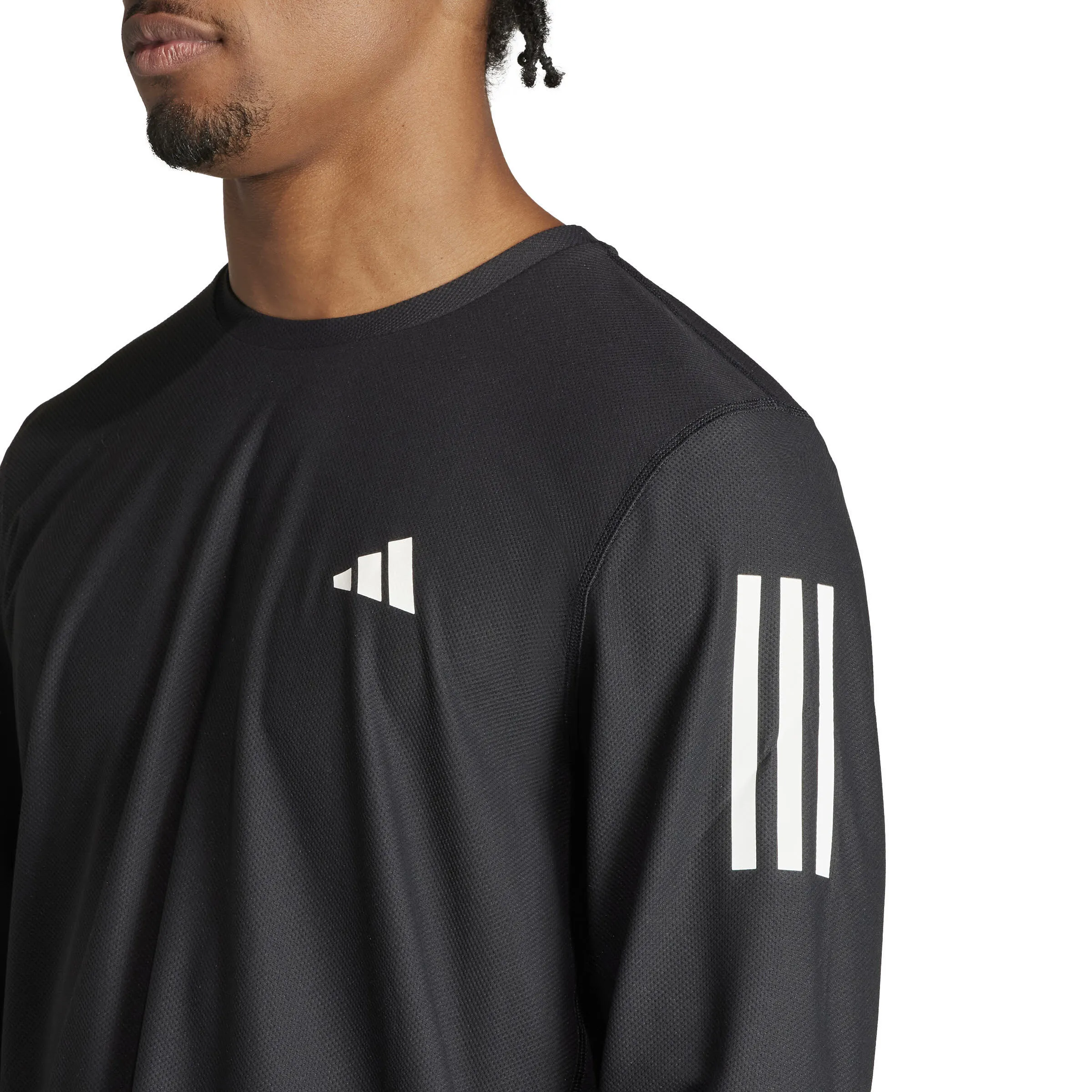 adidas Own the Run Longsleeve Langarmshirt Herren schwarz