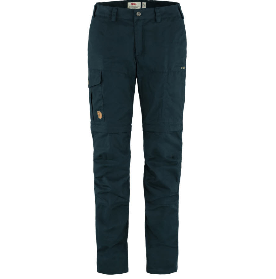 Fjällräven Karla Pro Zip-off Trousers W Wanderhose Wandershorts Damen dunkelblau