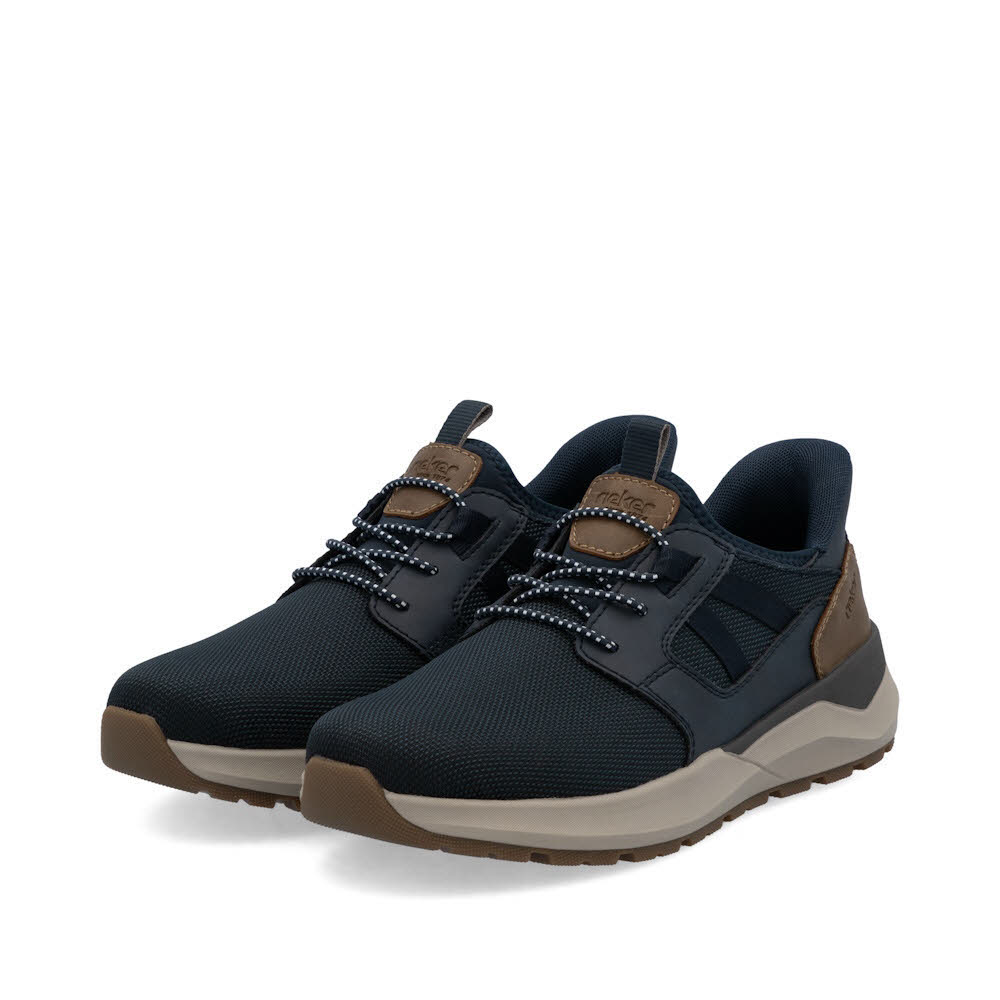 Rieker Slipper Herren Sneaker Freizeitschuhe blau