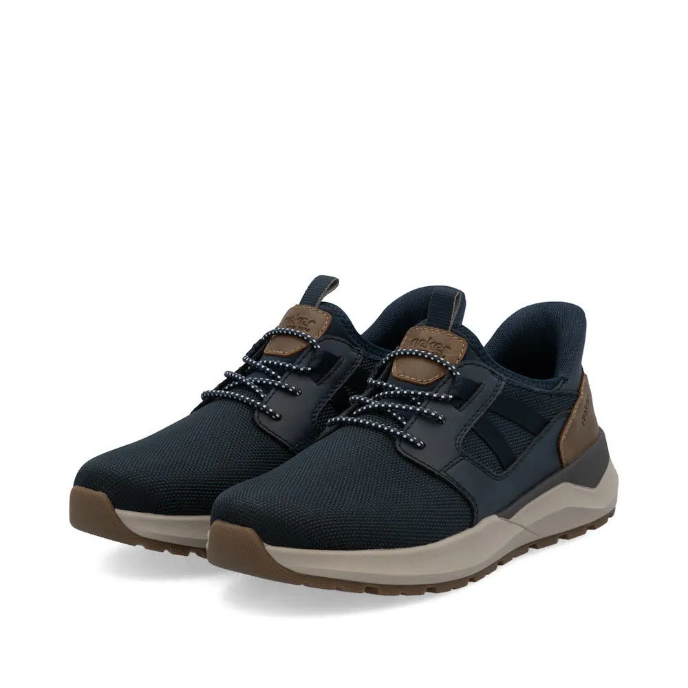 Rieker Slipper Herren Sneaker Freizeitschuhe blau