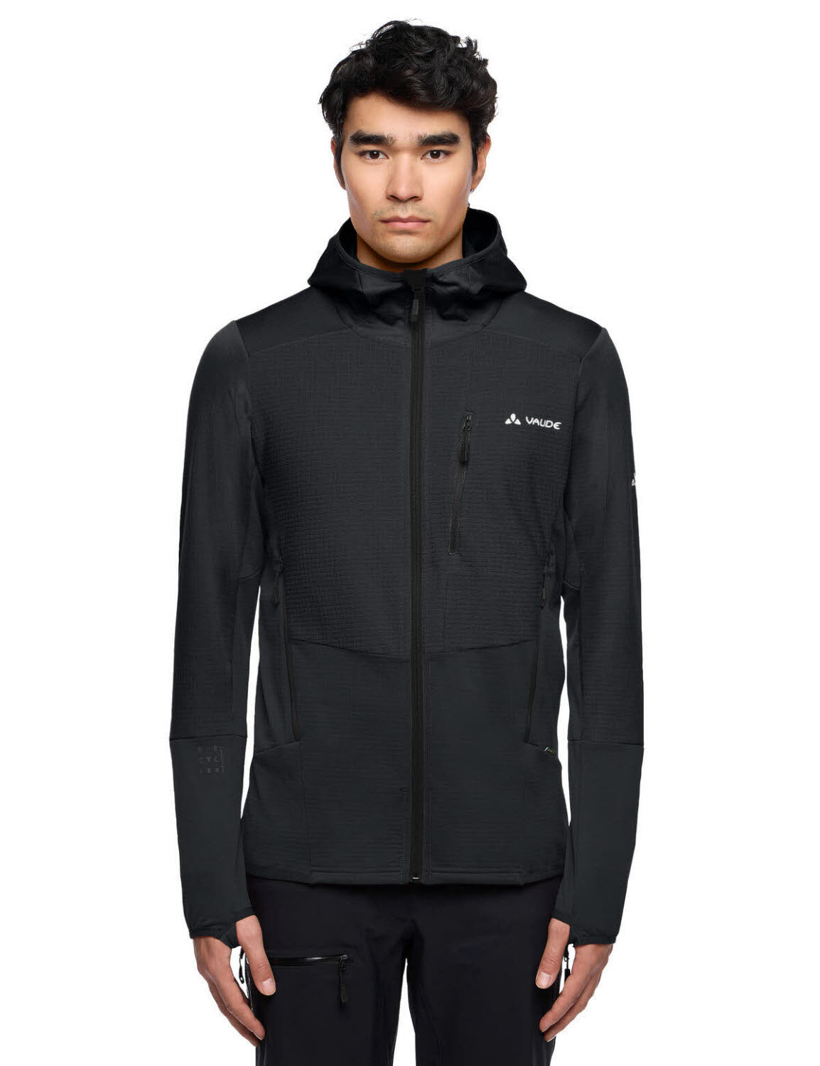 Vaude Monviso Hooded Grid Herren Fleecejacke Outdoorjacke phantom black