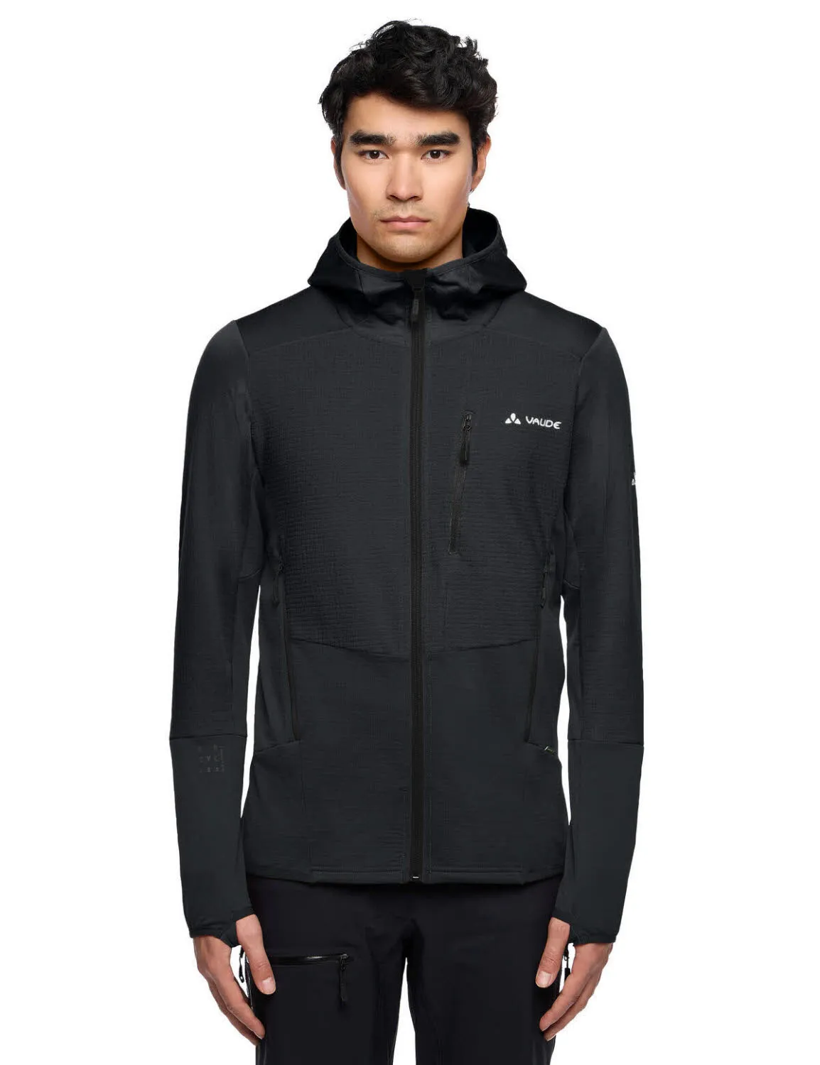 Vaude Monviso Hooded Grid Herren Fleecejacke Outdoorjacke phantom black
