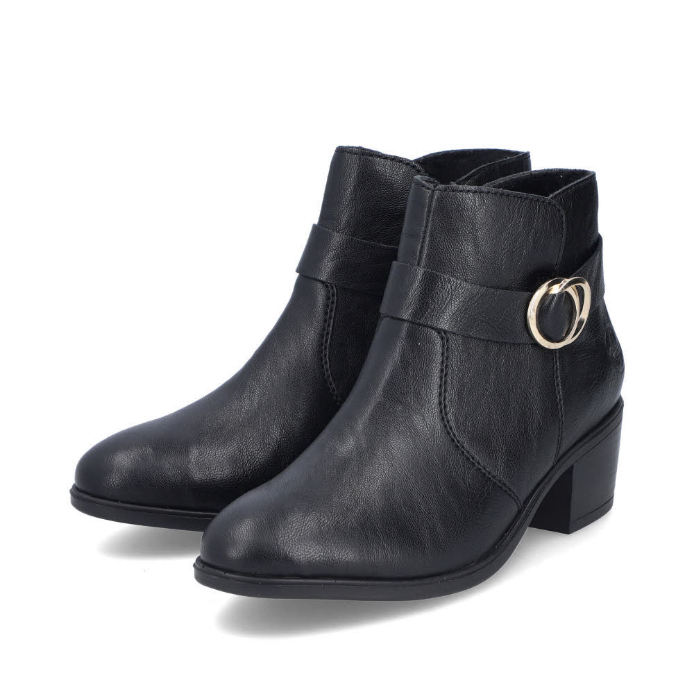 Rieker HWK Damen Stiefel Modestiefel Stiefeletten schwarz