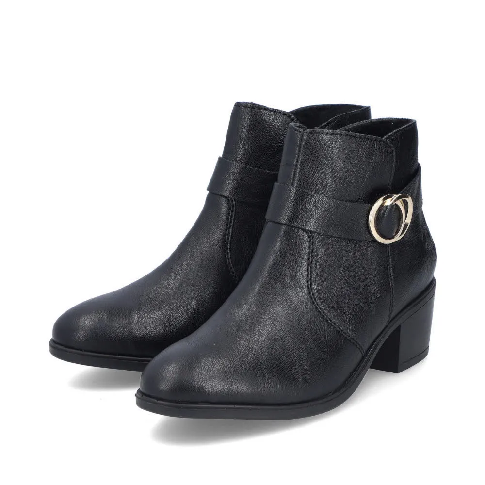 Rieker HWK Damen Stiefel Modestiefel Stiefeletten schwarz
