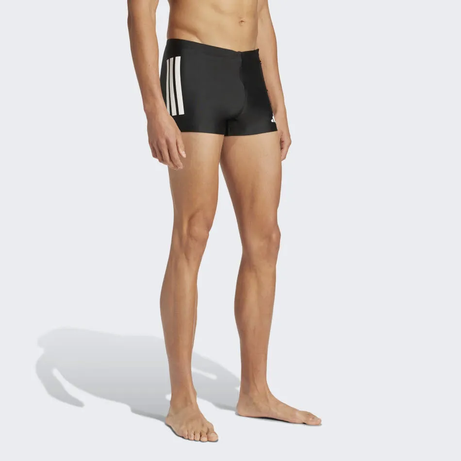 adidas 3-Streifen 2-Inch Herren Boxer-Badehose schwarz/weiß