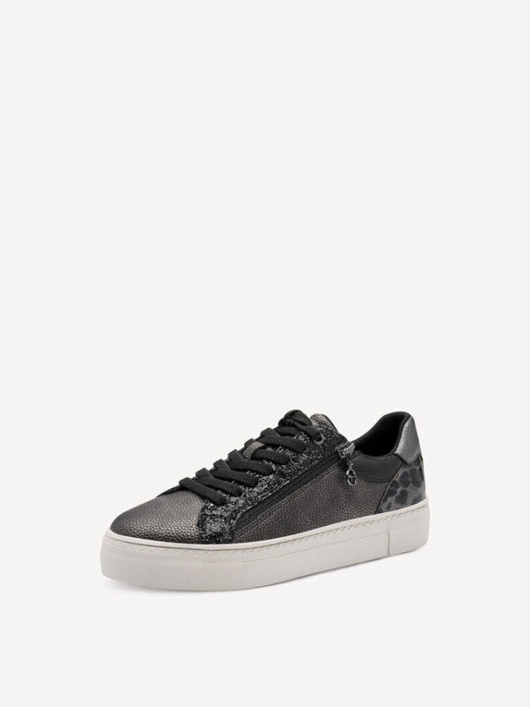Tamaris Women Lace-up Damen Sneaker Low modisch pewter comb