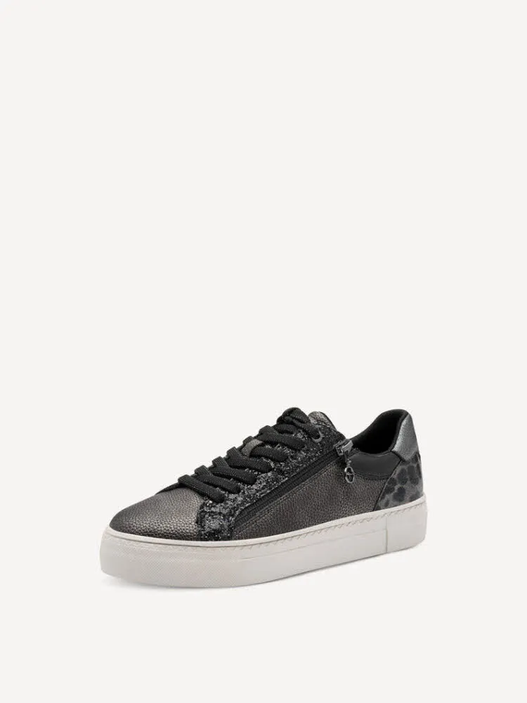 Tamaris Women Lace-up Damen Sneaker Low modisch pewter comb