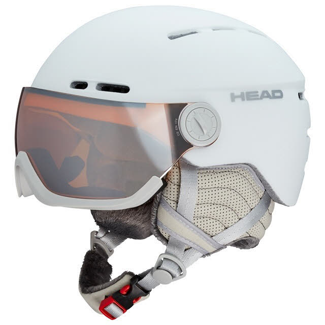 Head Queen Damen Skihelm Alpin Snowboardhelm Visierhelm oranges Visier
