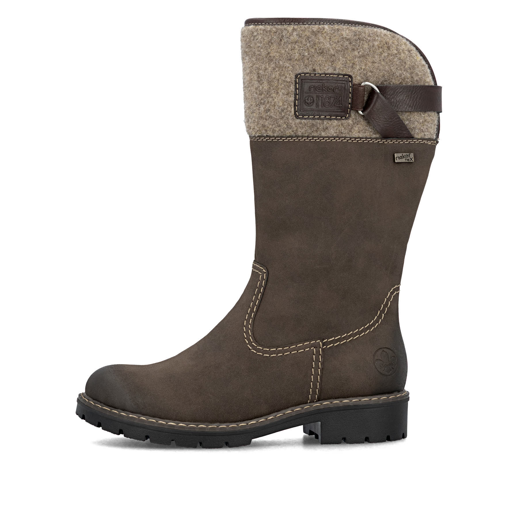 Rieker Damen Hochschaftstiefel dunkelbraun