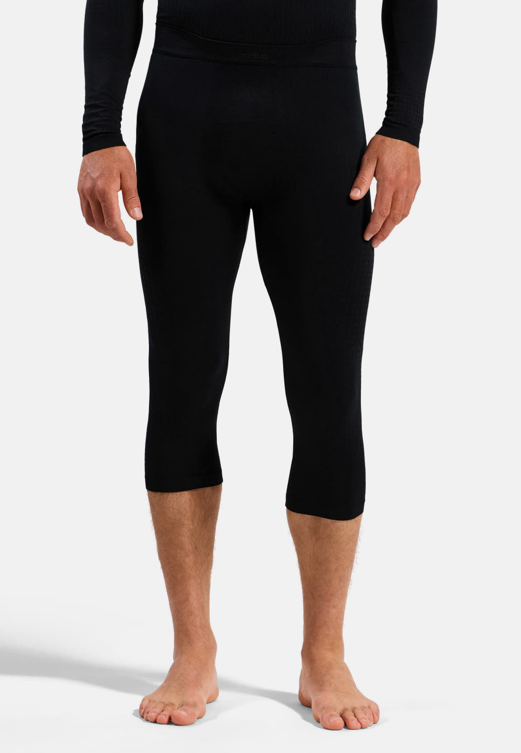 Odlo Performance Warm Herren Funktionstights ¾ Tights schwarz