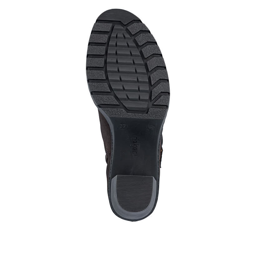 Rieker Damen Stiefeletten Slipper braun